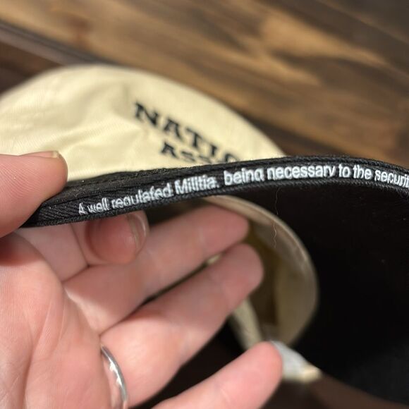 NRA National Rifle Association Tan Black Adjustable Baseball Cap Hat - Picture 4 of 11